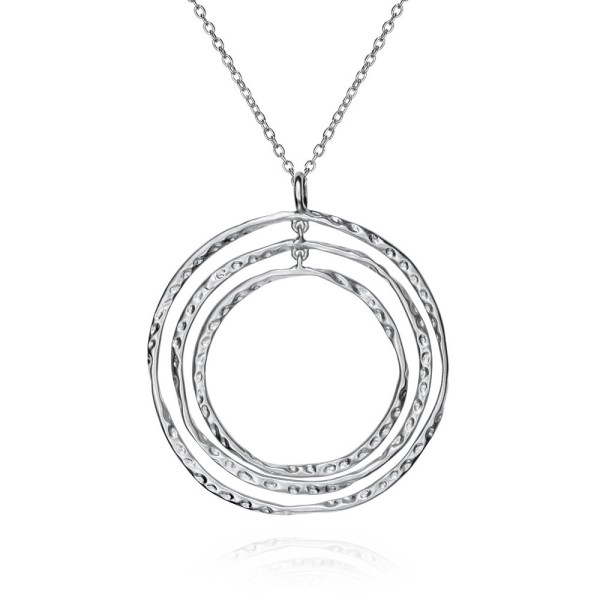 Interlocking Rings Pendant in Sterling Silver 925