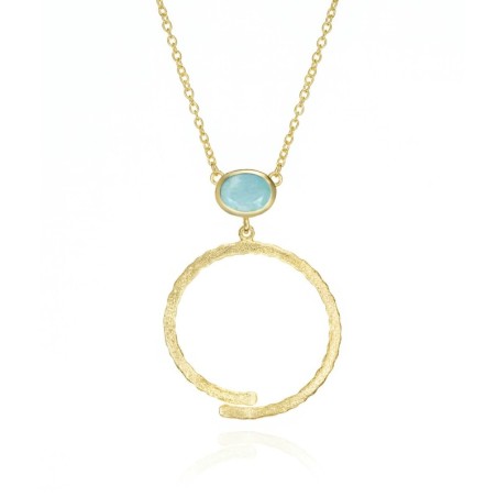 Collar  PURE de Plata. Baño de Oro 18k