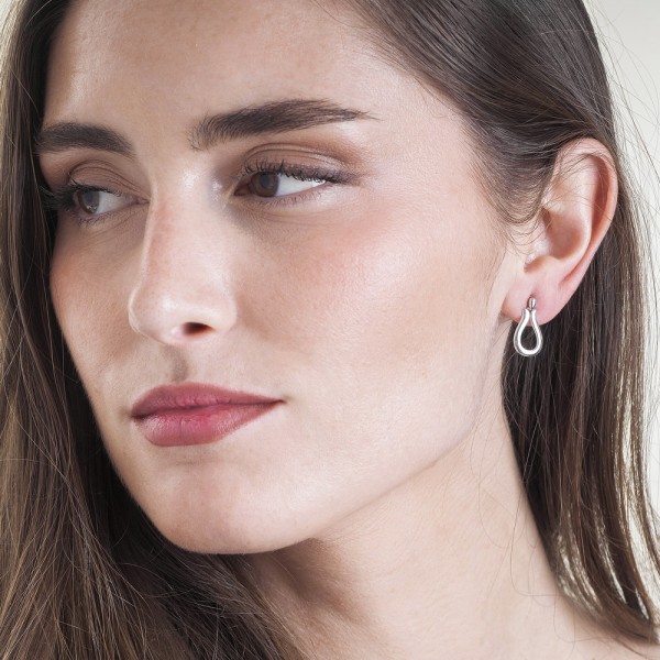 Organic earrings in 925 sterling silver