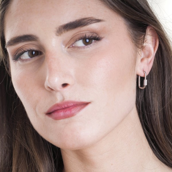 Geometric Roll earrings in 925 sterling silver