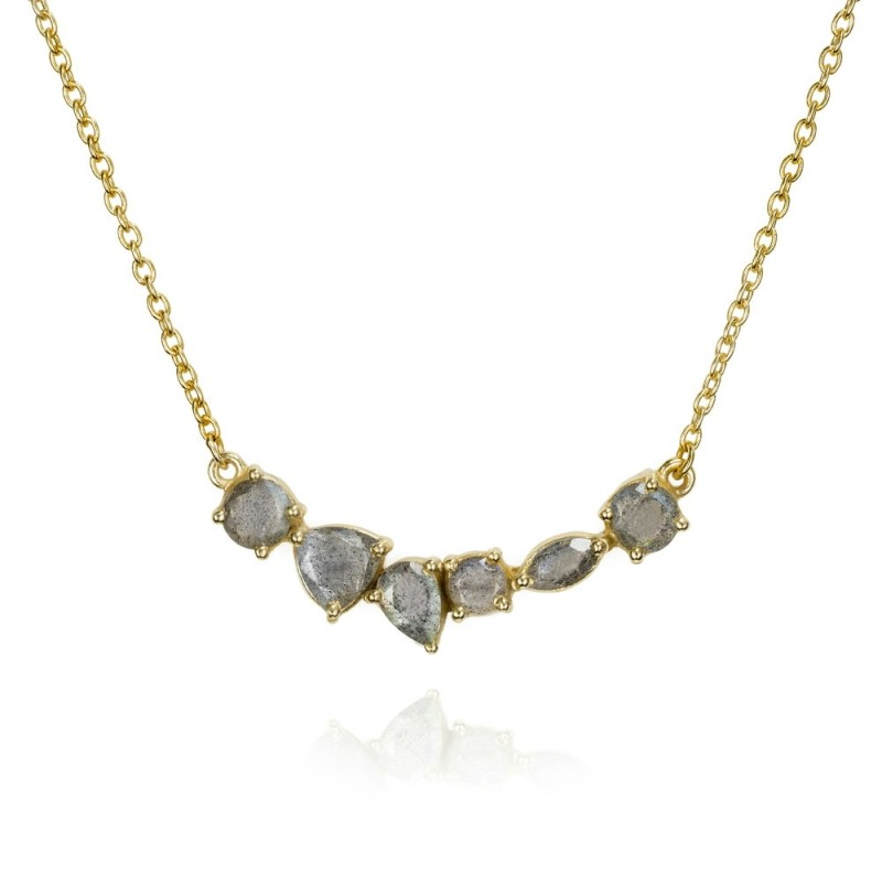 Collar BELLA de Plata. Baño de Oro 18k