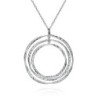 Interlocking Hoop Pendant in Sterling Silver 925