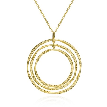 Interlocking Hoop Pendant in 18k Gold Vermeil