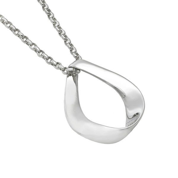 Inverted V design pendant in sterling silver