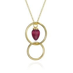 Collar PENDULUM de Plata.  Baño de Oro 18k
