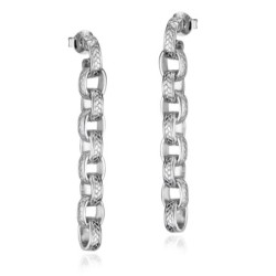 Long Link Earrings in 925 Sterling Silver