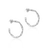 Pendientes aro espiral de plata de ley 925