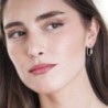 Roll Geometric Earrings in Sterling Silver 925