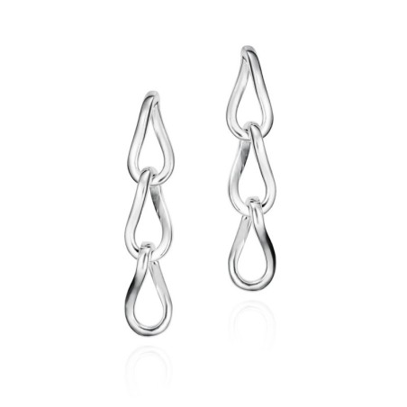 SWIRL 925 Sterling Silver Drop Earrings