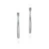 Modern long earrings in sterling silver 925