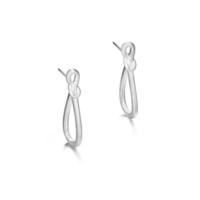 Mini oval earrings in sterling silver 925