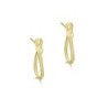 Pendientes oval mini de Plata con Baño de Oro