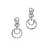 Pendientes con aros entrelazados en plata de ley 925