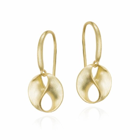 Pendientes   LOVE de Plata.  Baño de Oro 18k