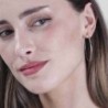 Thin hoop earrings in sterling silver 925