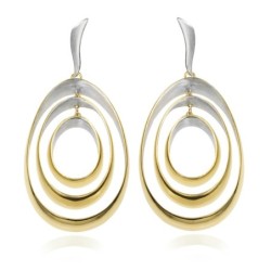 Pendientes BUBBLE de Plata. Baño de Oro 18k