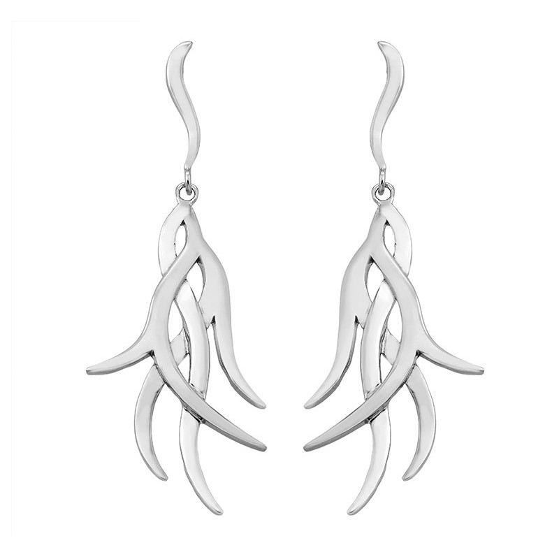 ROOTS Earrings in Silver.