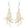 Pendientes ROOTS de Plata. Baño de Oro 18k