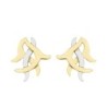 Pendientes ROOTS de Plata. Baño de Oro 18k