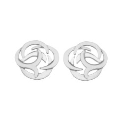 SHIELD Earrings in Silver.
