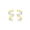 Pendientes CURLS de Plata. Baño de Oro 18k