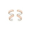 Pendientes CURLS de Plata. Baño de Oro 18k