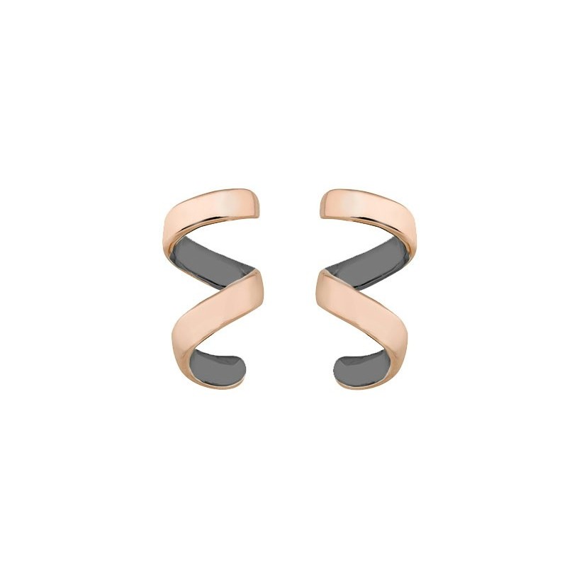 Pendientes CURLS de Plata. Baño de Oro 18k