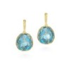 Pendientes de turquesa con baño de oro 18k
