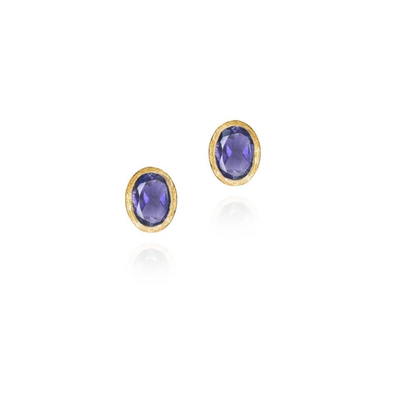 Pendientes ZAFIRO plata/baño oro