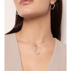 Irregular hoop earrings in sterling silver